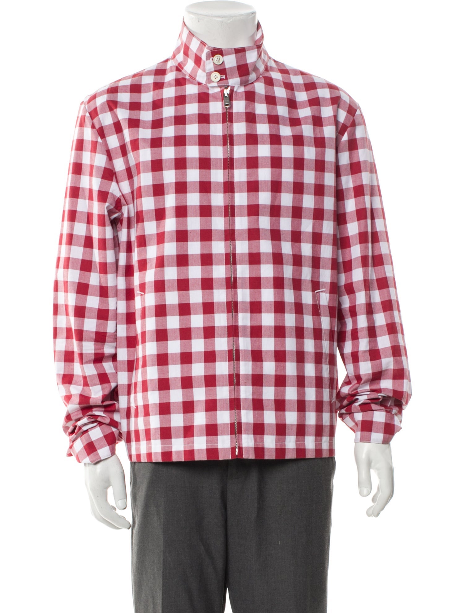 Prada 2023 Plaid Print Windbreaker